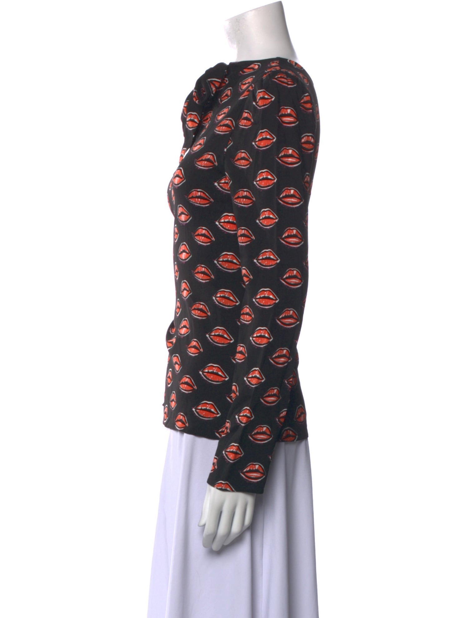 Prada Printed Crew Neck Top